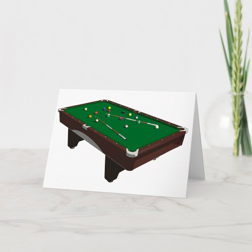 Pool Table Greeting Cards
