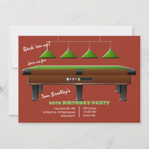 Pool Table Invitation