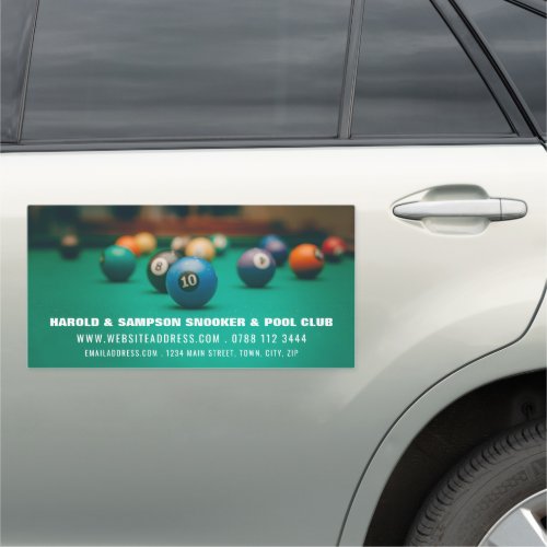 Pool Table Pool  Snooker Club Car Magnet