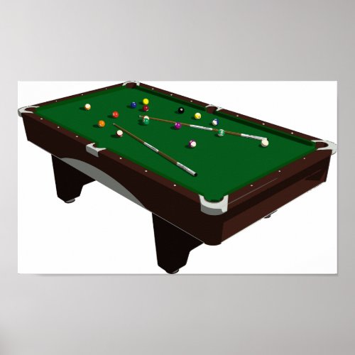 Pool Table Poster