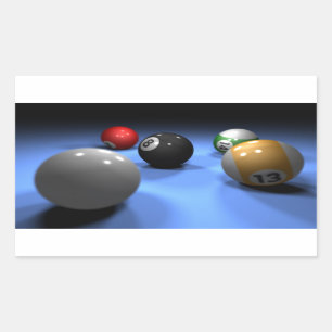 Pool Table Rectangular Sticker
