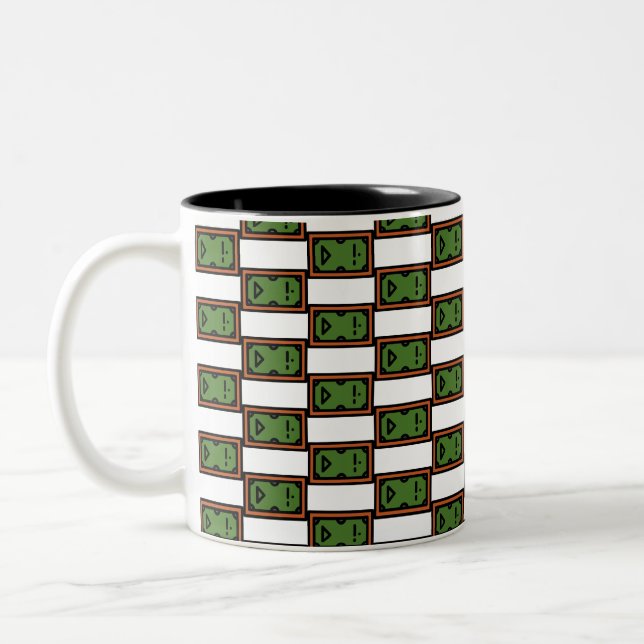 pool-table Two-Tone coffee mug (Left)