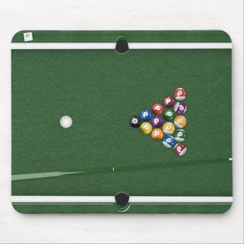 Pool Table with Balls Mouse Pad