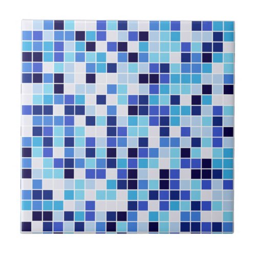 Pool Tiles Blue Mosaic Tiles Geometric Pattern Ceramic Tile