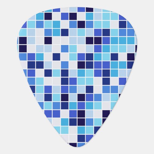 Pool Tiles Blue Mosaic Tiles Geometric Pattern Guitar Pick