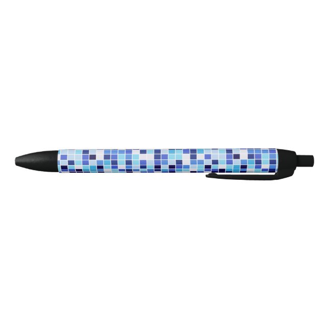 Pool Tiles, Blue Mosaic Tiles, Geometric Pattern Pen (Bottom)