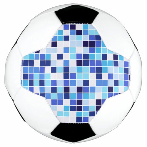 Pool Tiles Blue Mosaic Tiles Geometric Pattern Soccer Ball