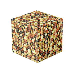 Pool Tiles, Brown Mosaic Tiles, Geometric Pattern Cube