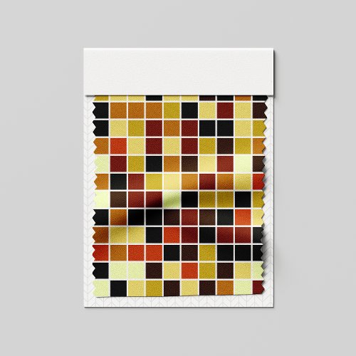 Pool Tiles Brown Mosaic Tiles Geometric Pattern Fabric