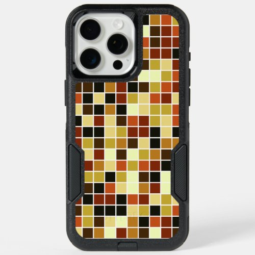 Pool Tiles Brown Mosaic Tiles Geometric Pattern iPhone 15 Pro Max Case