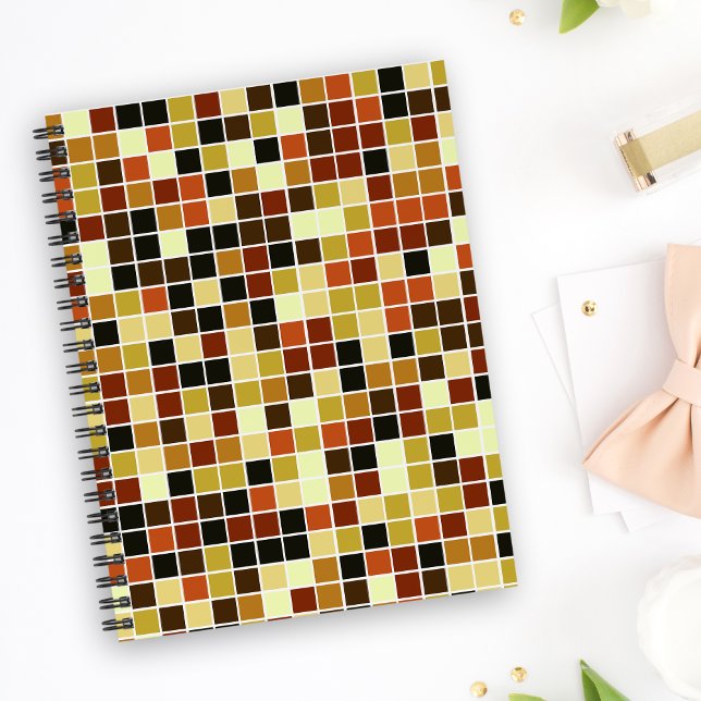 Pool Tiles, Brown Mosaic Tiles, Geometric Pattern Planner (Creator Uploaded)