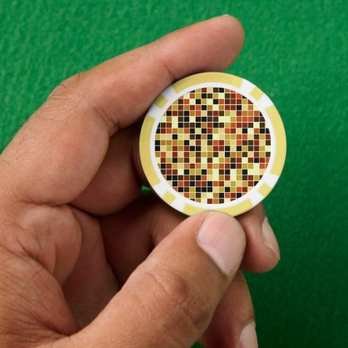 Pool Tiles Brown Mosaic Tiles Geometric Pattern Poker Chips