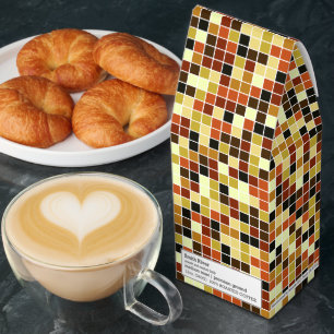 Pool Tiles, Brown Mosaic Tiles, Geometric Pattern Roasted Coffee