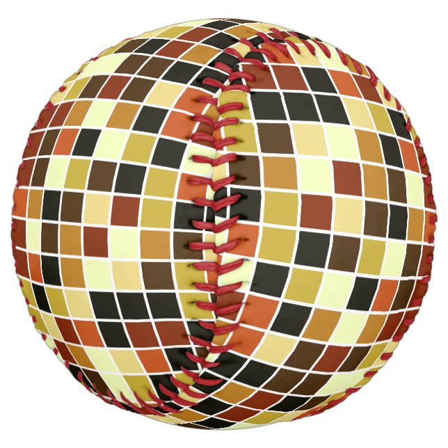 Pool Tiles, Brown Mosaic Tiles, Geometric Pattern Softball (Angled)