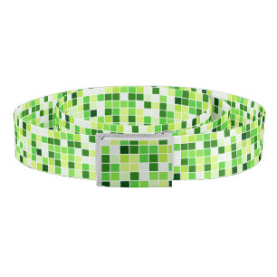 Pool Tiles, Green Mosaic Tiles, Geometric Pattern Belt