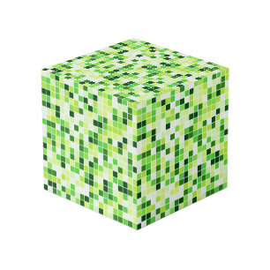 Pool Tiles, Green Mosaic Tiles, Geometric Pattern Cube
