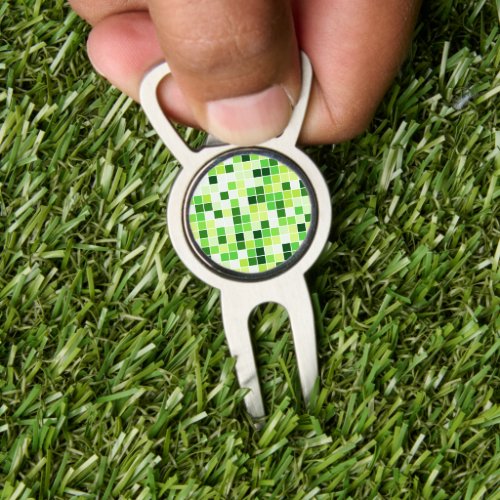 Pool Tiles Green Mosaic Tiles Geometric Pattern Divot Tool