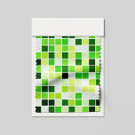 Pool Tiles, Green Mosaic Tiles, Geometric Pattern Fabric