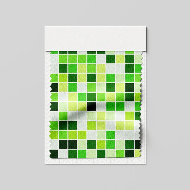 Pool Tiles, Green Mosaic Tiles, Geometric Pattern Fabric (Creator Uploaded)
