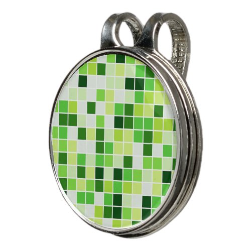 Pool Tiles Green Mosaic Tiles Geometric Pattern Golf Hat Clip