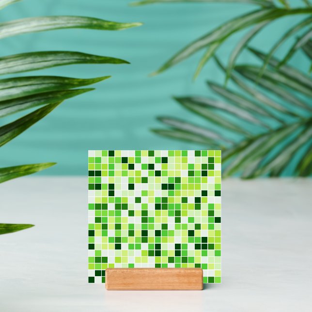 Pool Tiles, Green Mosaic Tiles, Geometric Pattern Holder (Insitu 2)