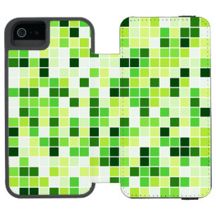 Pool Tiles, Green Mosaic Tiles, Geometric Pattern iPhone SE/5/5s Wallet Case