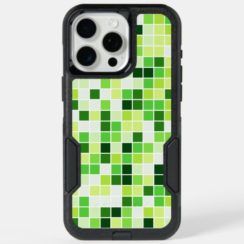 Pool Tiles Green Mosaic Tiles Geometric Pattern iPhone 15 Pro Max Case