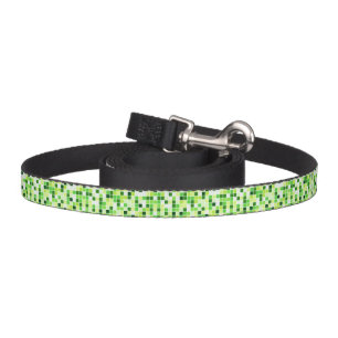 Pool Tiles, Green Mosaic Tiles, Geometric Pattern Pet Leash