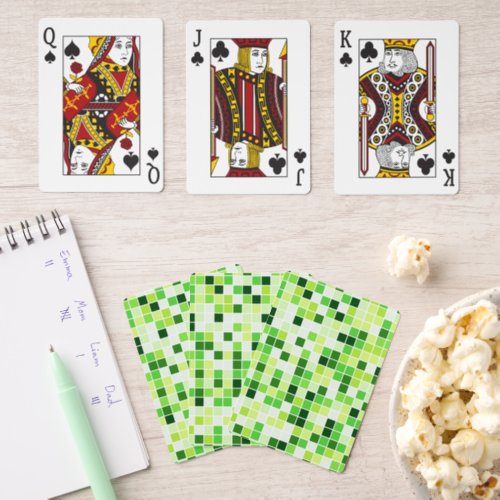 Pool Tiles Green Mosaic Tiles Geometric Pattern Pinochle Cards