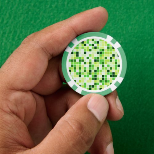 Pool Tiles Green Mosaic Tiles Geometric Pattern Poker Chips