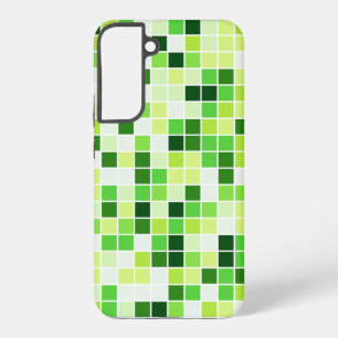 Pool Tiles, Green Mosaic Tiles, Geometric Pattern Samsung Galaxy S22+ Case