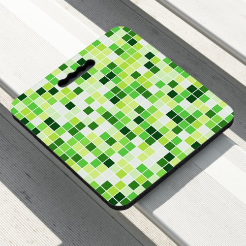 Pool Tiles Green Mosaic Tiles Geometric Pattern Seat Cushion