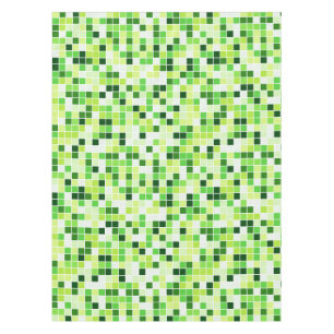 Pool Tiles, Green Mosaic Tiles, Geometric Pattern Tablecloth