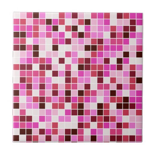 Pool Tiles Pink Mosaic Tiles Geometric Pattern Ceramic Tile