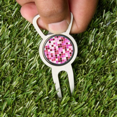 Pool Tiles Pink Mosaic Tiles Geometric Pattern Divot Tool