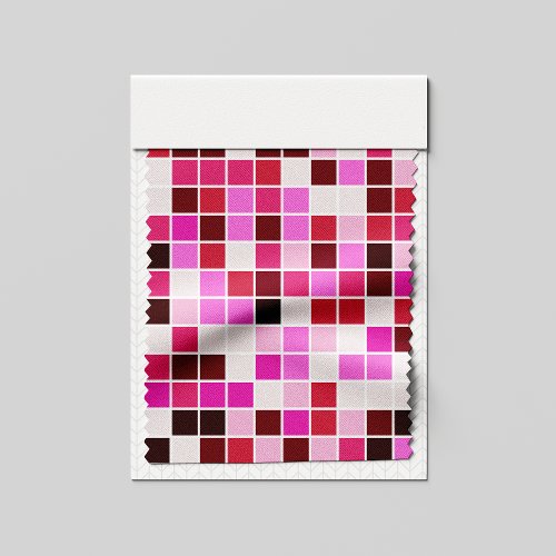 Pool Tiles Pink Mosaic Tiles Geometric Pattern Fabric