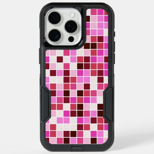 Pool Tiles Pink Mosaic Tiles Geometric Pattern iPhone 15 Pro Max Case