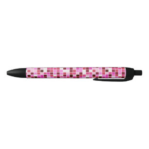 Pool Tiles, Pink Mosaic Tiles, Geometric Pattern Pen