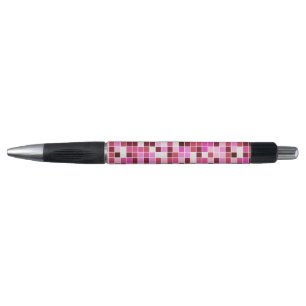 Pool Tiles, Pink Mosaic Tiles, Geometric Pattern Pen