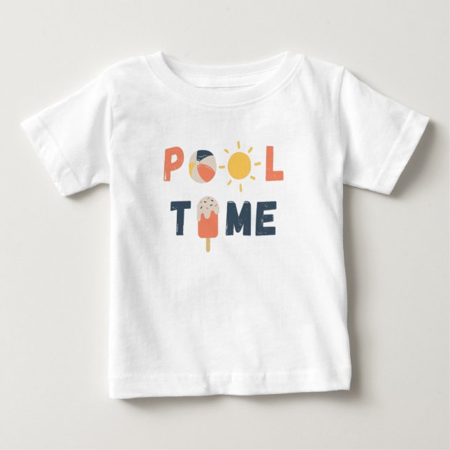 pool time. Baby T-Shirt & Tops (Front)