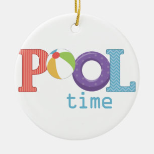 Pool Time Ceramic Ornament