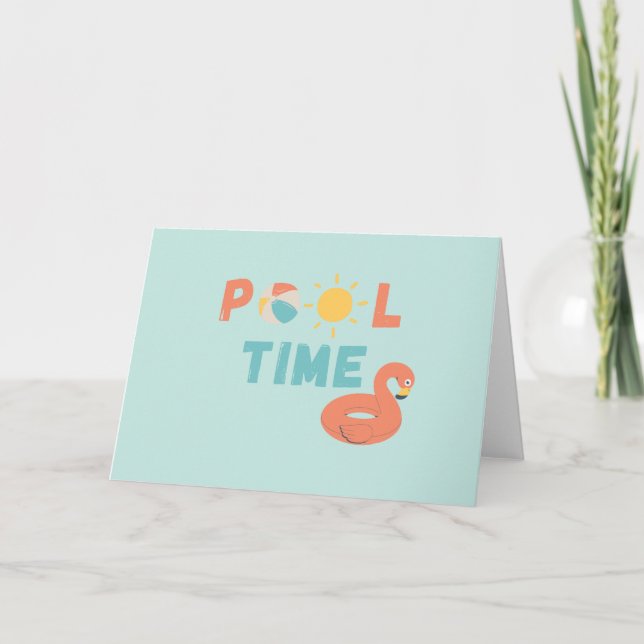 pool time. Invitations Greeting Cards (Front)