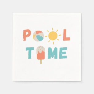 pool time. Party Napkins & supplies
