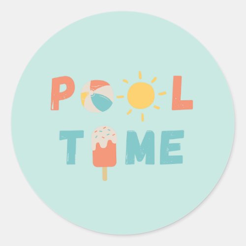 pool time Stickers  Labels