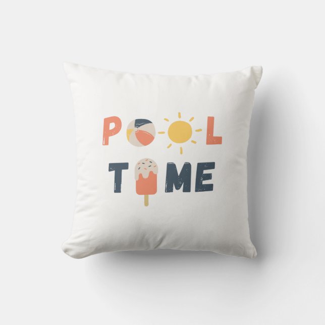 pool time. Throw Pillows (Front)