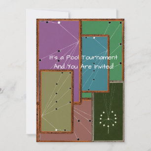 Pool Tournament Billiards Competition Pool Tables Invitation