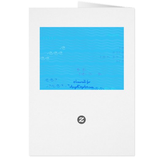 Pool Toys Blue Water Blank Art Card (Back)