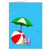 Pool Toys Blue Water Blank Art Card (Front)