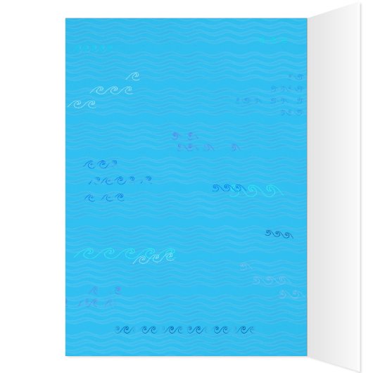 Pool Toys Blue Water Blank Art Card (Inside (Left))