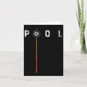 Pool Vintage Billiards Pool Player Funny Billiards Card